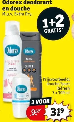 Aanbieding: Odorex deodorant en douche