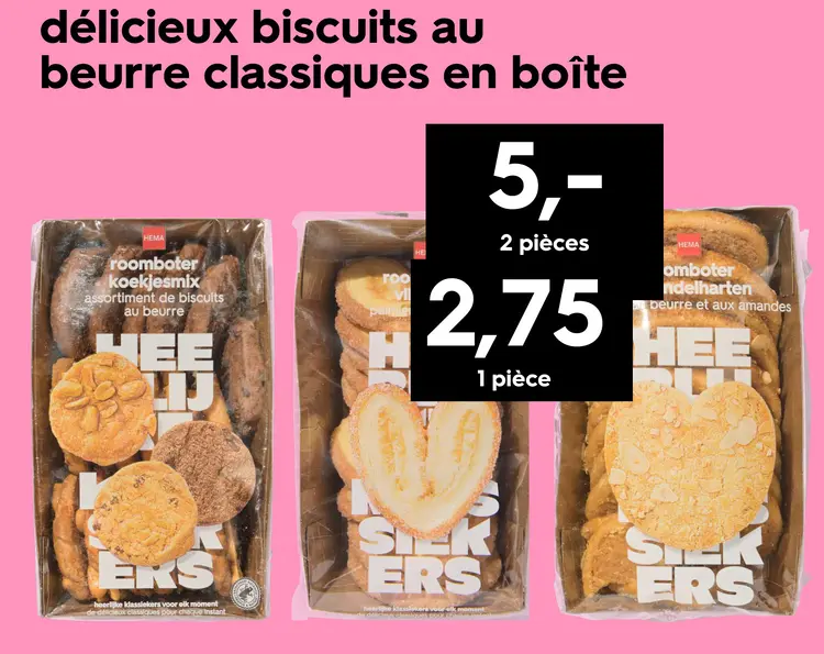 Offre: délicieux biscuits au beurre classiques en bo