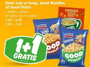 Aanbieding: Unox Cup-a-Soup, Good Noodles of Good Pasta