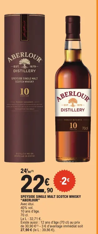 Offre: Speyside single malt scotch whisky "ABERLOUR"