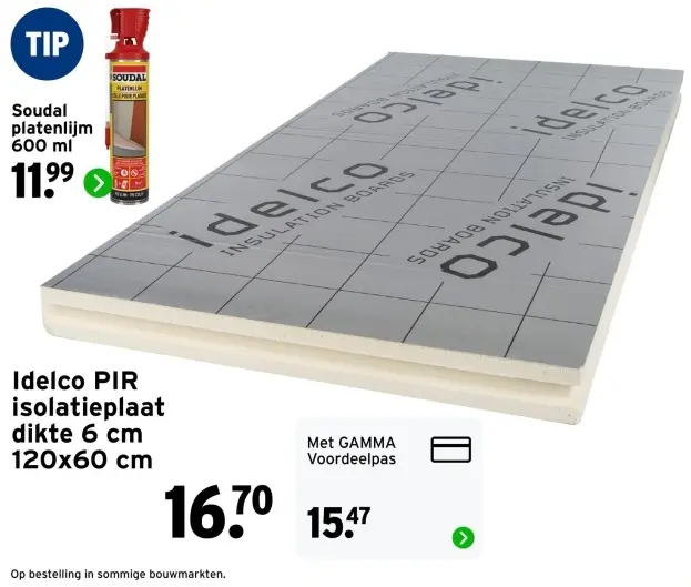Aanbieding: PIR isolatieplaat