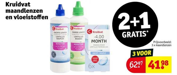 Promotie: Kruidvat maandlenzen en vloeistoffen