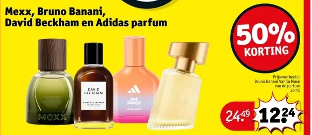 Promotie: Mexx, Bruno Banani, David Beckham en Adidas parfum