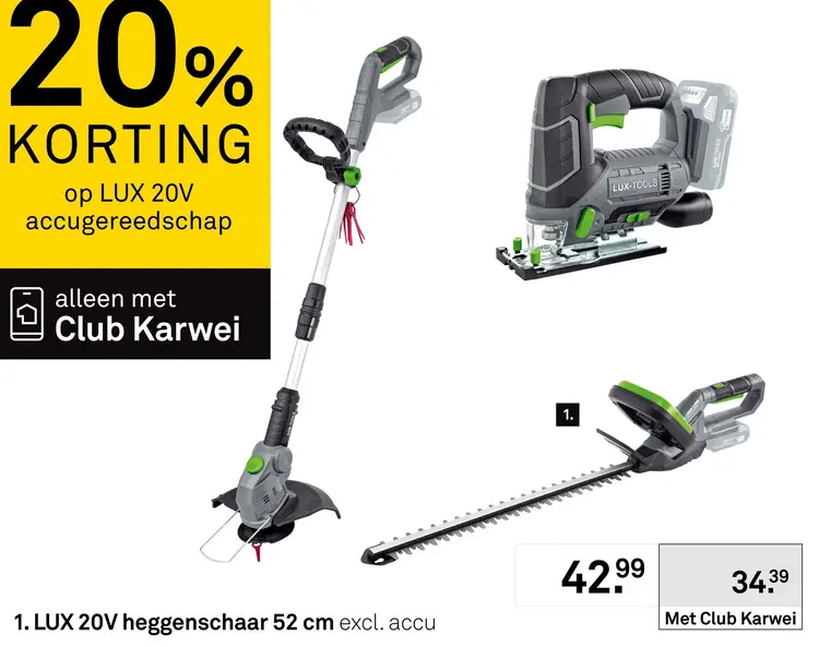 Aanbieding: LUX 20V accugereedschap