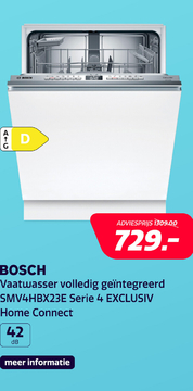 Aanbieding: Bosch SMV4HBX23E Serie 4 EXCLUSIV Home Connect
