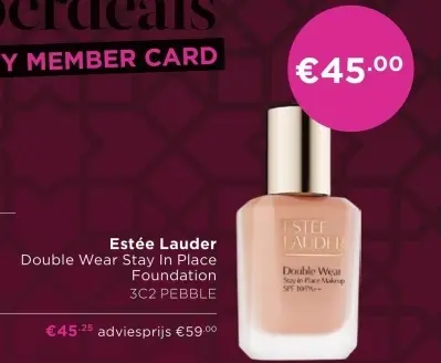 Aanbieding: Double Wear Stay In Place Foundation 3C2 PEBBLE