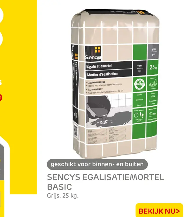 Aanbieding: Sencys egalisatiemortel basic