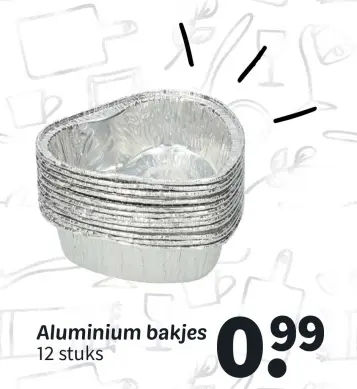 Aanbieding: Aluminium bakjes
