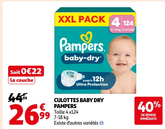 Promotie: Culottes baby dry