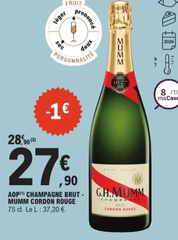 Promotie: Champagne brut - MUMM cordon rouge