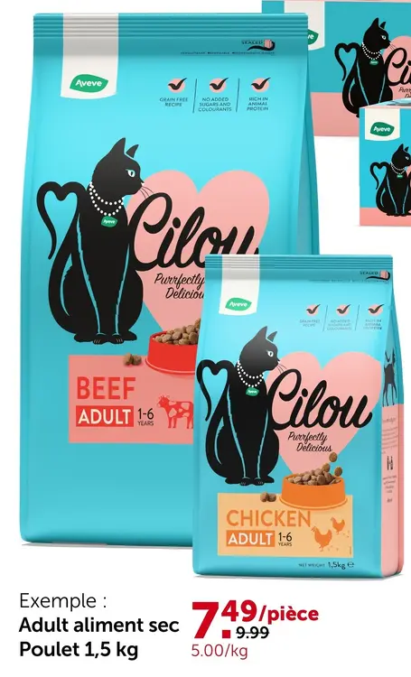 Offre: Aveve Cilou Adult aliment sec Poulet