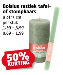 Aanbieding: rustiek tafel- of stompkaars