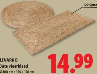 Aanbieding: Jute vloerkleed