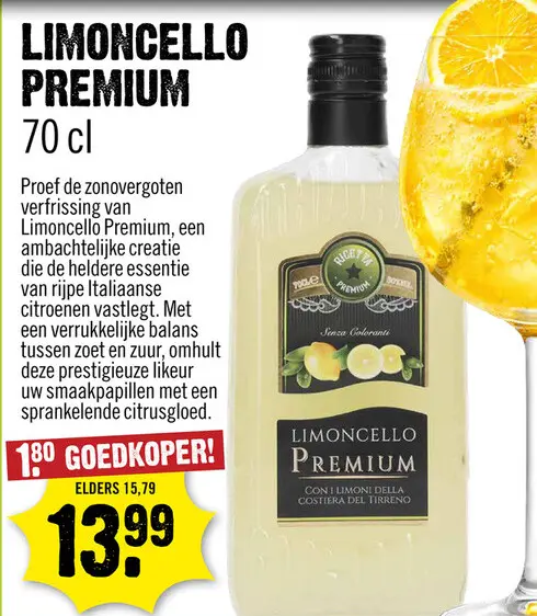 Aanbieding: Limoncello Premium 70 cl