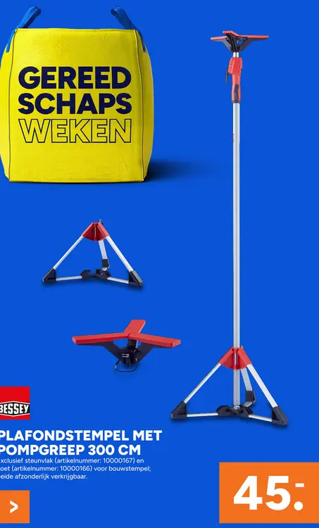 Aanbieding: Plafondstempel met pompgreep