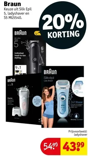 Aanbieding: Braun Silk Epil 5, ladyshaver en S5 MG5540
