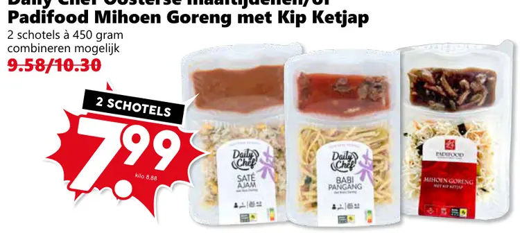 Aanbieding: Oosterse maaltijden/of Mihoen Goreng met Kip ketjap 