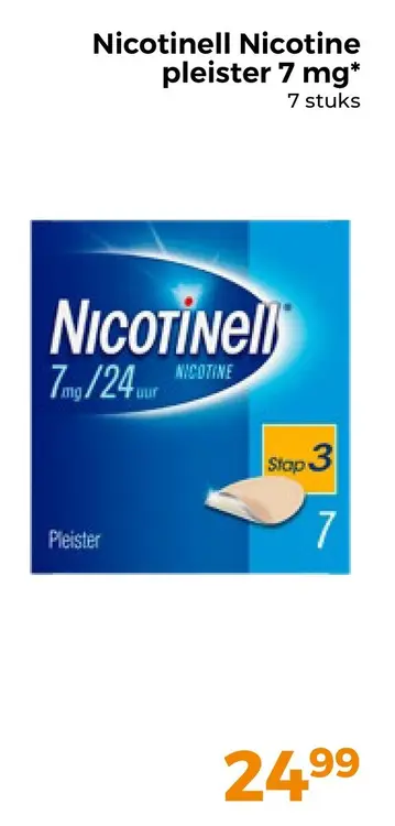 Aanbieding: Nicotine pleister 7 mg