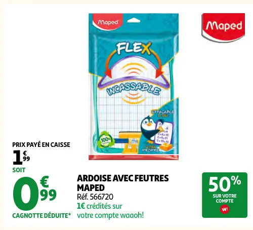 Offre: Ardoise avec feutres