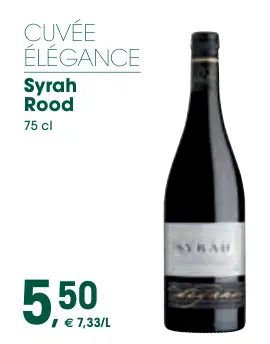 Promotie: Cuvée Elégance Syrah Rood