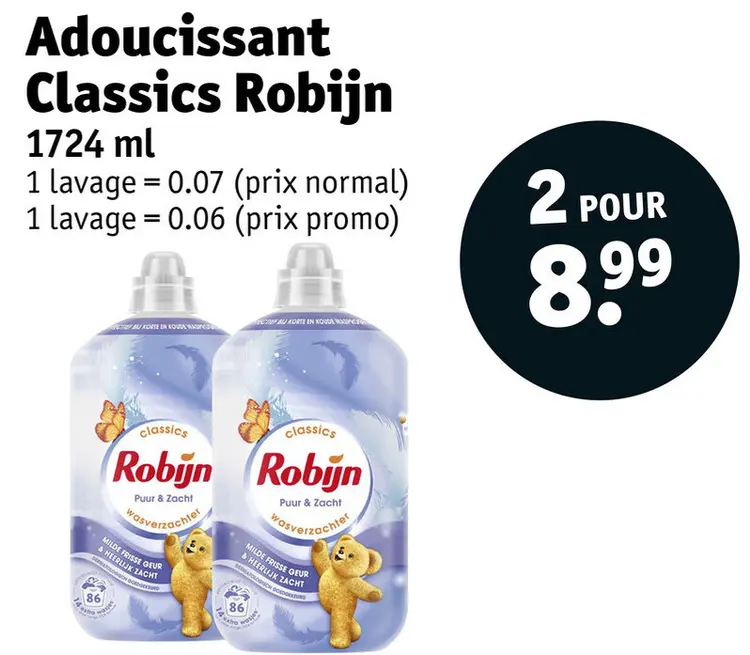 Offre: Adoucissant Classics Robijn