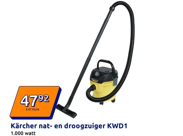 Aanbieding: Kärcher nat- en droogzuiger KWD1