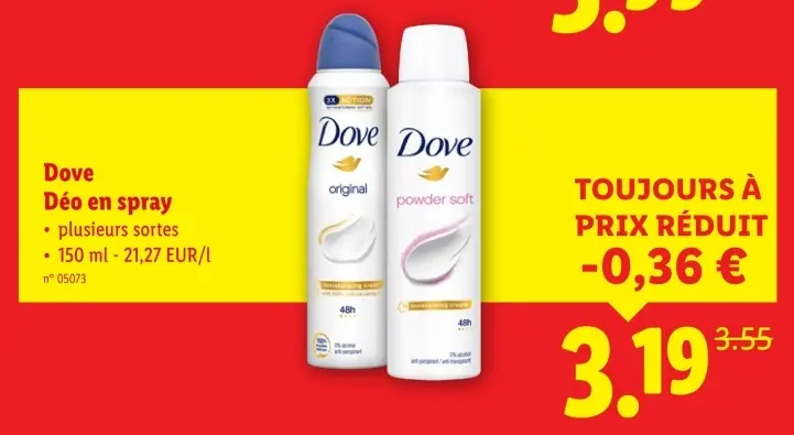 Offre: Déo en spray