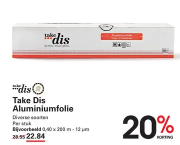 Aanbieding: Take Dis Aluminiumfolie