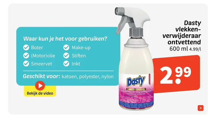 Promotie: Vlekkenverwijderaar ontvettend