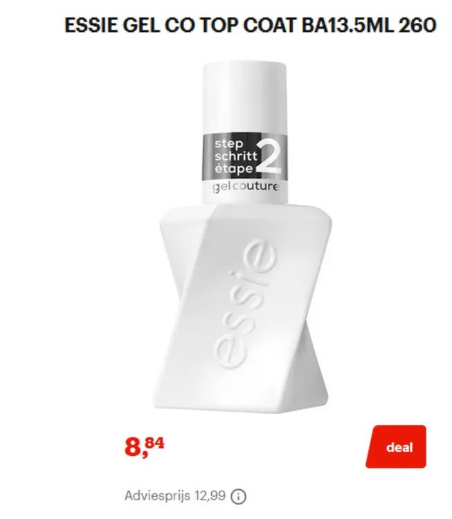 Aanbieding: Essie gel co top coat