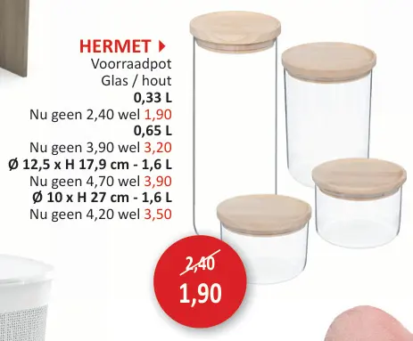 Promotie: HERMET Voorraadpot