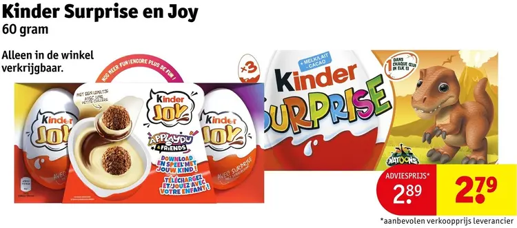 Aanbieding: Kinder Surprise en Joy