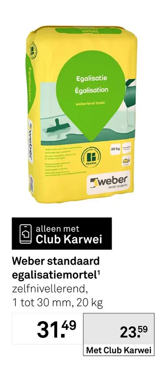 Aanbieding: Standaard egalisatiemortel¹
