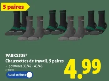Offre: Chaussettes de travail