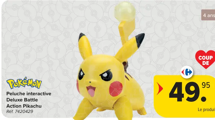 Offre: Peluche interactive Deluxe Battle Action Pikachu