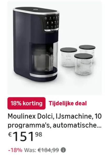 Promotie: Dolci, IJsmachine