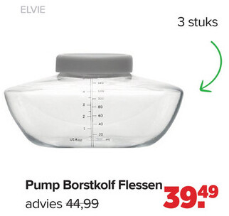 Aanbieding: Elvie Pump Borstkolf Flessen (3-Pack)