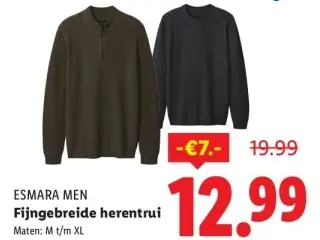 Aanbieding: Fijngebreide herentrui