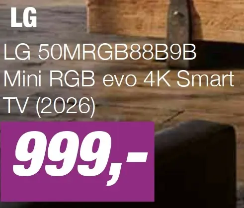 Aanbieding: LG 50MRGB88B9B Mini RGB evo 4K Smart TV (2026)
