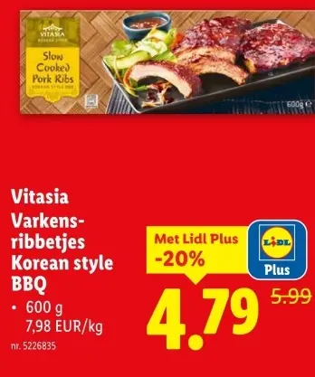 Aanbieding: Varkensribbetjes Korean style BBQ