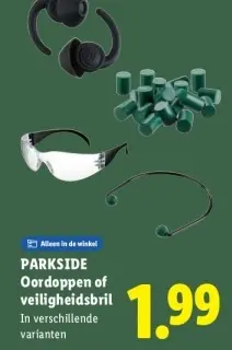 Aanbieding: Oordoppen of veiligheidsbril