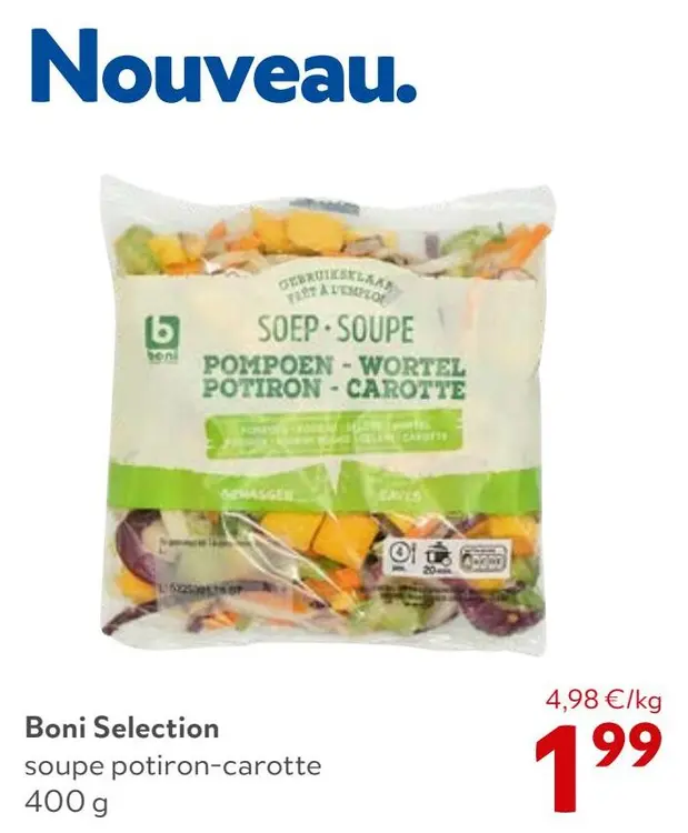 Offre: Soupe potiron-carotte