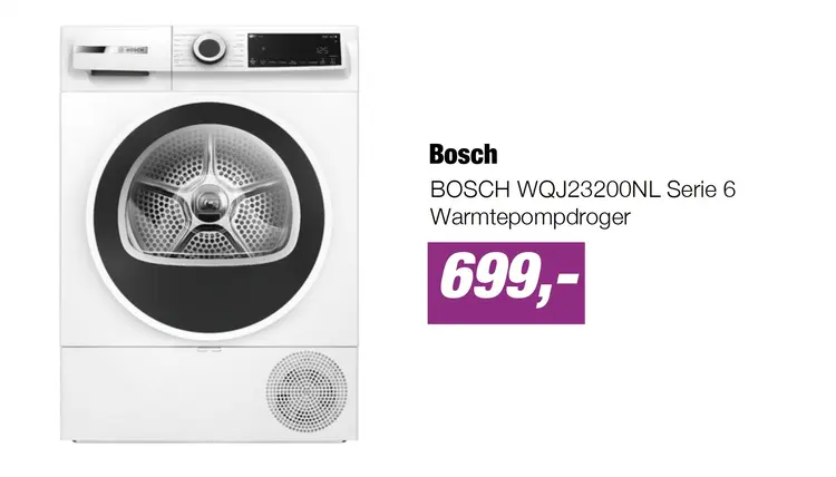 Aanbieding: BOSCH WQJ23200NL Serie 6 Warmtepompdroger
