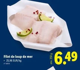 Offre: Filet de loup de mer