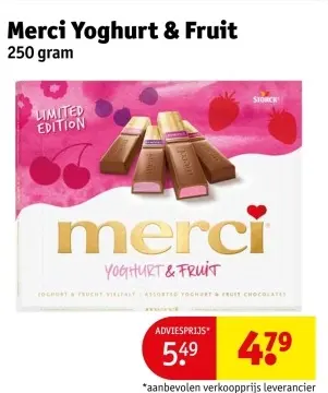 Aanbieding: Merci Yoghurt & Fruit