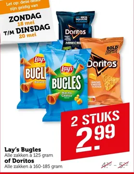 Aanbieding: Lay's Bugles of Doritos