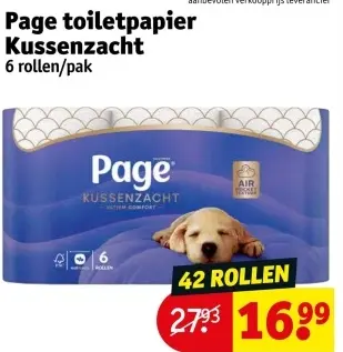 Promotie: Toiletpapier Kussenzacht