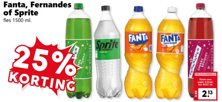 Aanbieding: Fanta, Fernandes of Sprite