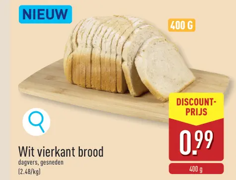 Promotie: Wit vierkant brood