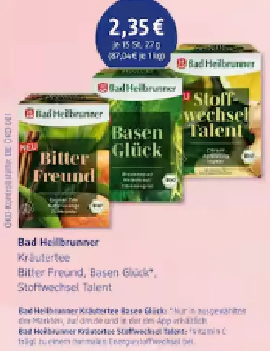 Aanbieding: Kräutertee Bitter Freund, Basen Glück, Stoffw